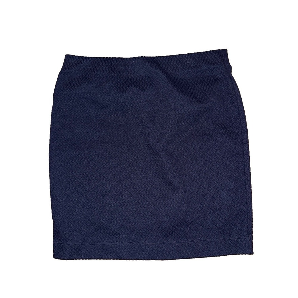 NWT Ann Taylor Lift Pencil Skirt Textured Navy Size 8 Elastic Waist NEW